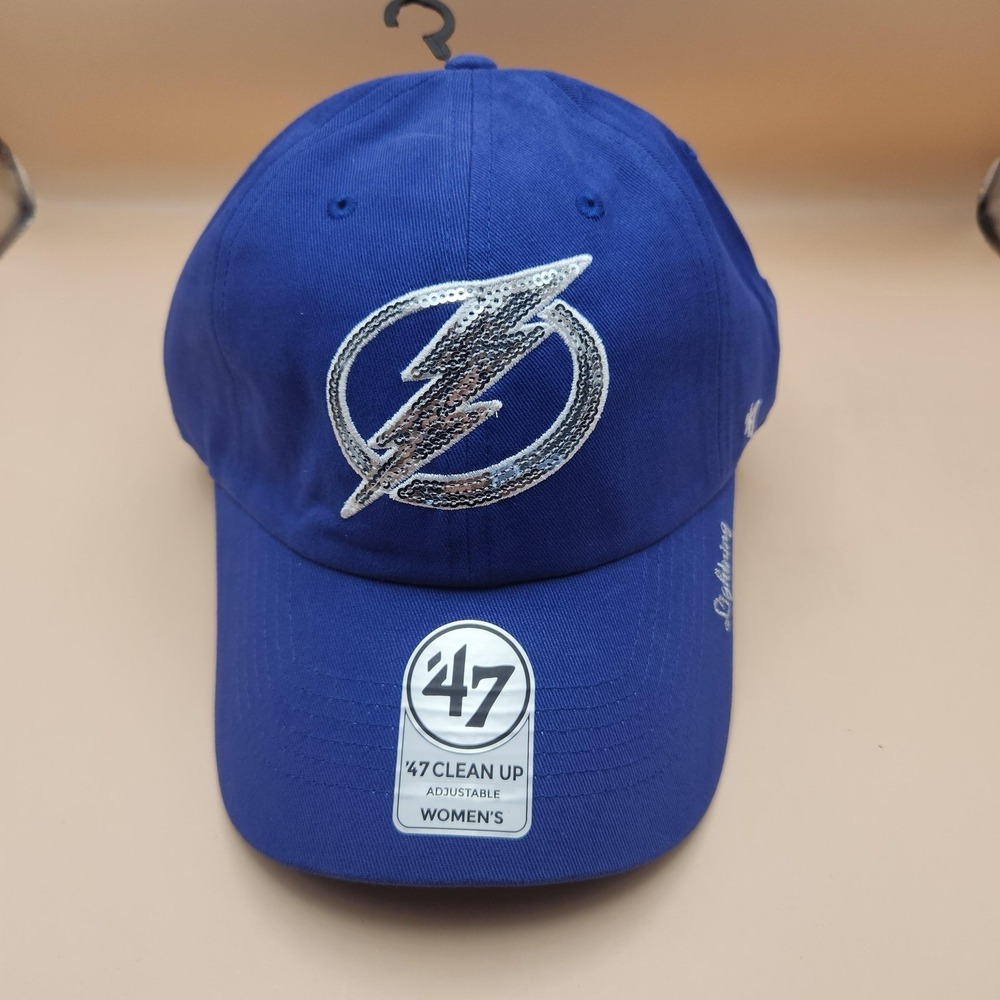 Tampa Bay Lightning Hat Cap Strap Back Womens One Size Blue NHL Hockey 47 Brand